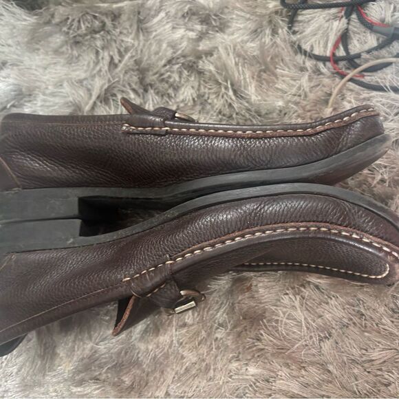 Salvatore Ferragamo Magnifico pebble loafers Gancini Horse shoe bit logo slip on main image 4